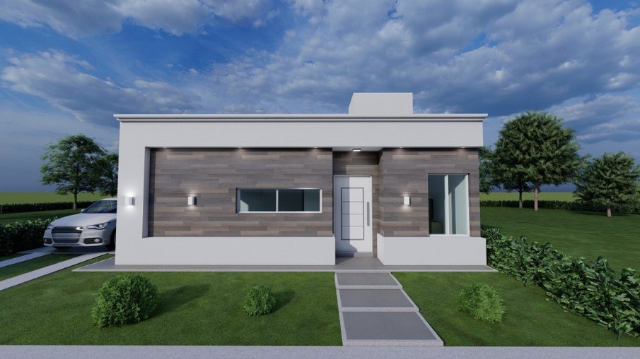 Tipología 2 — render de la casa terminada